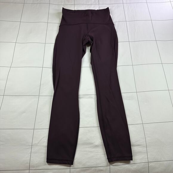 Lululemon Leggings Womens 4 Purple Pelt Train Times 7/8 Mesh Athletic Run Sporty - Picture 3 of 10